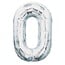 Party! Balloon Number 0 | Colour: Silver-coloured | Height 85 centimeter | Per balloon