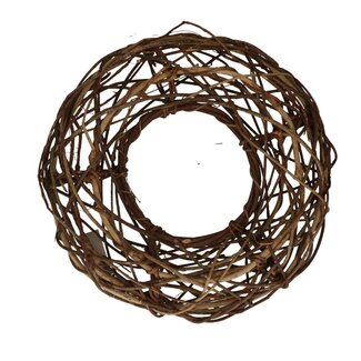 4A Braided Open Wreath | Colour: Dark brown | Diameter 38 centimetre | Per wreath