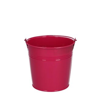 4A Zink-Eimerchen Blumentopf Pflanztopf | Farbe: Fuchsia | Durchmesser 12.5 centimeter | Höhe 11.5 centimeter | Pro 10 Eimerchen