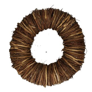 4A Mactan Gras Krans | Kleur: Bruin | Diameter 35 centimeter | Per krans