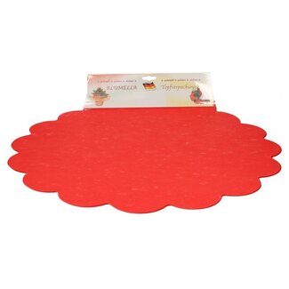 4A Textiel Blumella non woven | Kleur: Rood | Diameter 54 centimeter | Per 25 vellen
