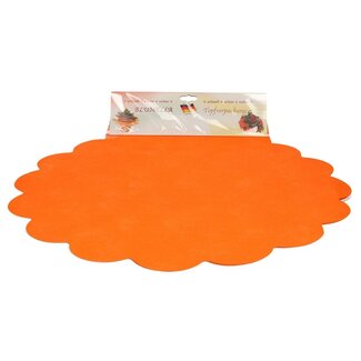 4A Textiel Blumella non woven | Kleur: Oranje | Diameter 54 centimeter | Per 25 vellen