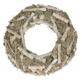 4A Milka Berk Krans | Kleur: Natuurlijk Wit | Diameter 45 centimeter | Per krans