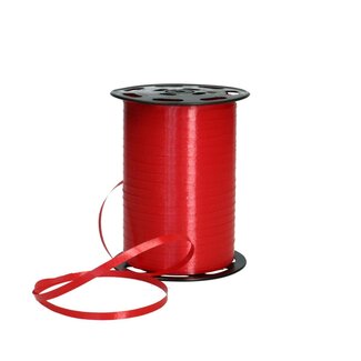 4A Ruban frisé 033 | Couleur: Rouge | Largeur 5 millimeter | Longueur 500 meter | Par rouleau