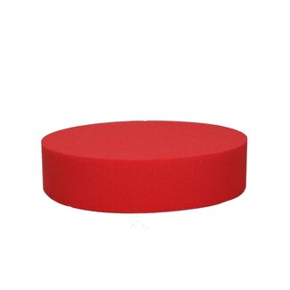4A Oasis Gefärbter Steckschaum Cake | Farbe: Rot | Durchmesser 20 centimeter | Höhe 5 centimeter | Pro 2 Cakes