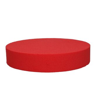 4A Oasis Coloured Floral Foam Cake | Colour: Red | Diameter 25 centimetre | Height 5 centimetre | Per 2 cakes