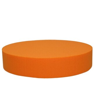 4A Oasis Coloured Floral Foam Cake | Colour: Orange | Diameter 25 centimetre | Height 5 centimetre | Per 2 cakes