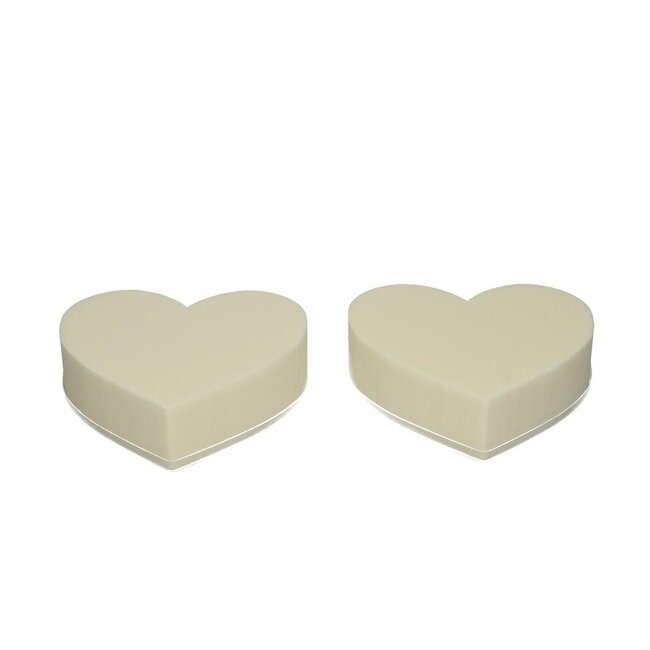 Oasis Mousse florale colorée Cœur | Couleur: Ivoire | Diamètre 18 centimètre | Par 2 cœurs