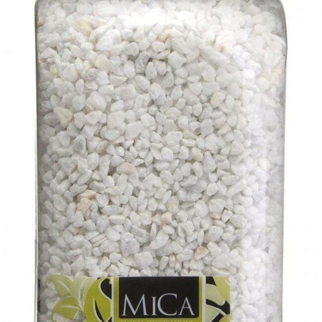 Gravier | Couleur: Blanc naturel | Diamètre 2 - 4 millimètre | Contenu sac 1 kilo | Par sac