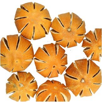 4A Droogvrucht Sinaasappel | Kleur: Oranje | Diameter 4 centimeter | Gewicht 250 gram per zak | Per 5 zakken