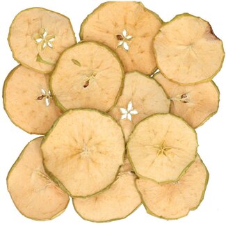 4A Droogvrucht Appelschijven | Kleur: Groen | Gewicht 200 gram per zak | Per 5 zakken