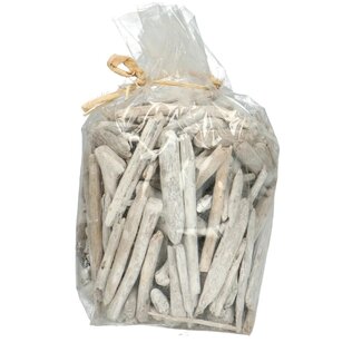 4A Dried Driftwood | Colour: Natural White | Dried decoration | Length 3 - 7 centimetre | Per 500 gram