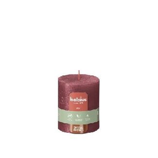 4A Stompkaars Rustiek Shine | Kleur: Rood | Diameter 7 centimeter | Hoogte 8 centimeter | Per 4 kaarsen