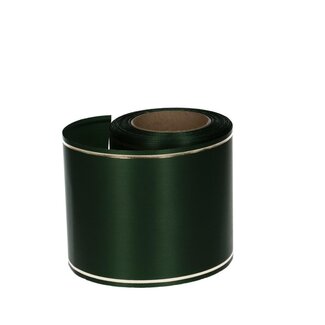 4A Satijn Machine Lint | Kleur: Donkergroen | Breedte 100 millimeter | Lengte 25 meter | Per rol