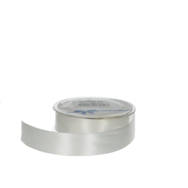 Ruban satiné | Couleur : Blanc naturel | Largeur 25 millimeter | Longueur 25 meter | Par rouleau