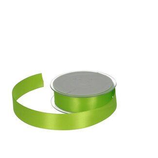 4A Satin Ribbon | Colour: Apple green | Width 25 millimeter | Length 25 meter | Per roll