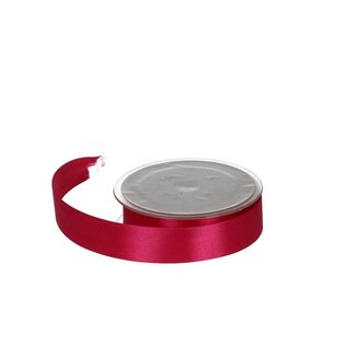 4A Ruban satiné | Couleur: Fuchsia | Largeur 25 millimètre | Longueur 25 mètre | Par rouleau