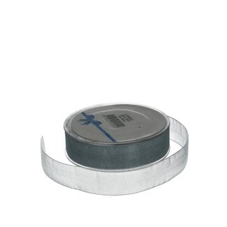 4A Organza Ribbon | Colour: Silver-coloured | Width 25 millimeter | Length 50 meter | Per roll