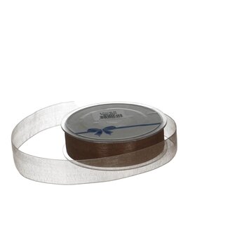4A Organza Ribbon | Colour: Sand-coloured | Width 25 millimetre | Length 50 metre | Per roll