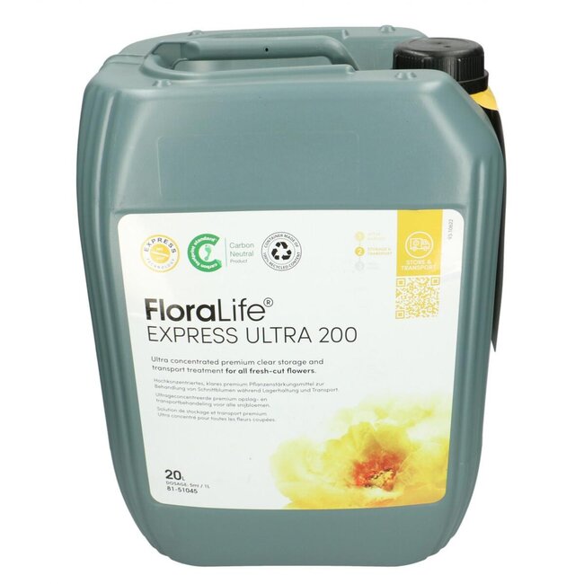 Oasis Floralife Express Klar Ultra Pflege | Inhalt 20 liter | Pro Kanister