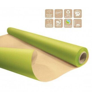 4A Eco Wasserbeständiges Papier auf Rolle | Farbe: Grün | Breite 80 centimeter | Länge 25 meter | Pro Rolle