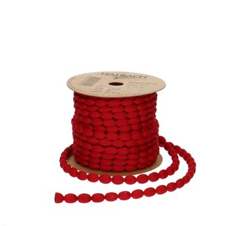 4A Bobble ruban | Couleur: Bordeaux | Largeteit 8 millimeter | Lengte 15 meter | Par rouleau