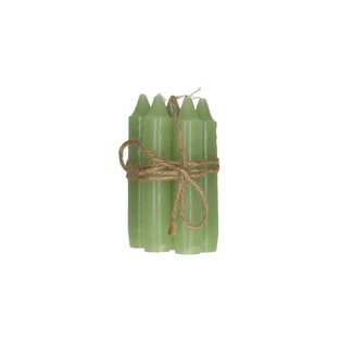 4A Kaarsen Bundel | Kleur: Groen | Diameter 11 centimeter | 7 Kaarsen per bundel | Per 6 bundels