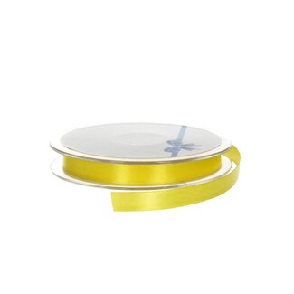 4A Ruban satiné | Couleur: Jaune | Largeur 10 millimeter | Longueur 25 meter | Par rouleau