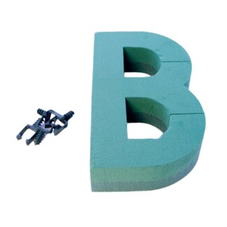 4A Oasis Steckschwamm Buchstabe “B” | Farbe: Grün | Höhe 31 centimeter | Pro Buchstabe