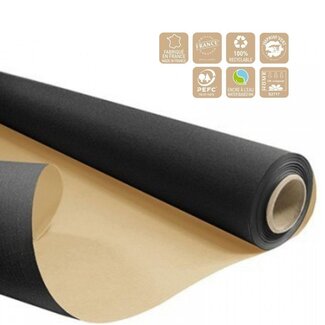 4A Tweezijdig Papier op rol | Kleur: Zwart | Breedte 80 centimeter | Lengte 50 meter | 60 gram/m2 | Per rol