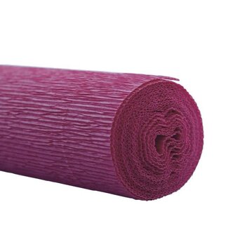 4A Crepepapier op Rol | Kleur: Fuchsia | Breedte 50 centimeter | Lengte 2.5 meter | Per 5 rollen