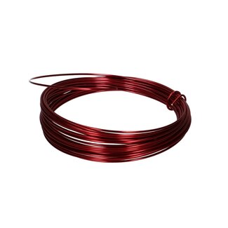 4A Aluminiumdraht | Farbe: Rot | Durchmesser 2 Millimeter | Länge 12 Meter | Gewicht 100 Gramm | Pro Rolle