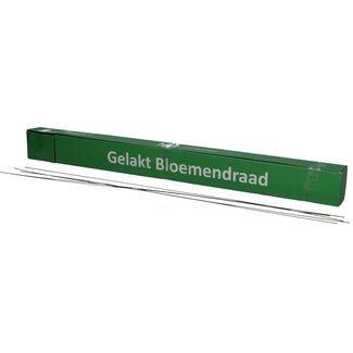 4A Gelakt Bloemendraad | Kleur: Donkergroen | Diameter 0.9 millimeter | Lengte 50 centimeter | Gewicht 2 kilo | Per doos