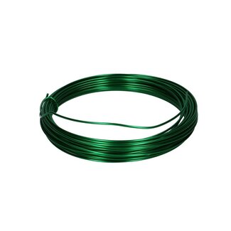 4A Aluminium Wire | Colour: Dark green | Diameter 2 millimetre | Length 12 metre | Weight 100 gram | Per roll