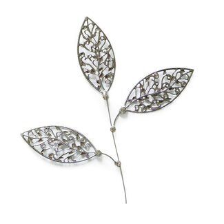 4A Motif dentelle Épingle de décoration 3 bladeren | Couleur: Argenté | Longueur 23 centimeter | Par épingle