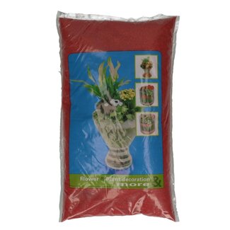 4A Decorative Sand | Colour: Red | Diameter 0.5 millimetre | Contents bag 5 kilo | Per bag