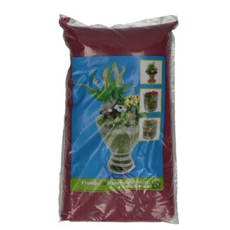 4A Decoratief Zand | Kleur: Fuchsia | Diameter 0.5 millimeter | Inhoud zak 5 kilo | Per zak