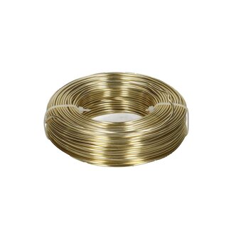 4A Aluminium Wire | Colour: Gold-coloured | Diameter 2 millimetre | Length 60 metre | Weight 500 gram | Per roll