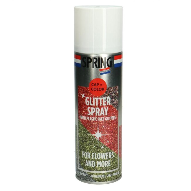Peinture en spray Spray coloré Pailleté | Couleur: Blanc | Contenu 300 milliliter | Par bombe aérosol