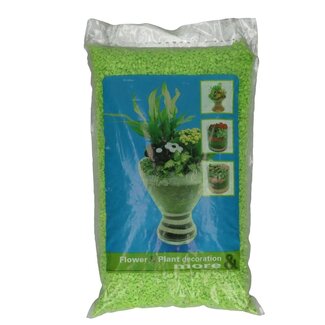 4A Kies | Farbe: Apfelgrün | Durchmesser 2 - 3 Millimeter | Inhalt Sack 5 Kilo | Pro Sack