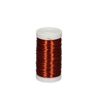4A Metall-Draht | Farbe: Orange | Durchmesser 0.3 millimeter | Gewicht 100 gram | Pro Rolle