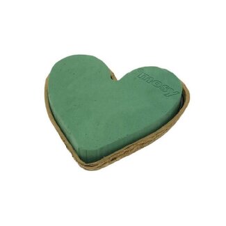 4A Floral foam Basic Heart Biodur | Colour: Teal | Diameter 30 centimeter | Per 4 hearts