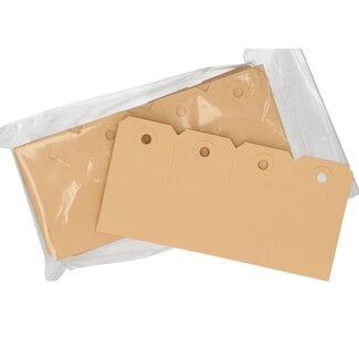 4A Prijslabel Kaartje | Kleur: Bruin | Breedte 4 centimeter | Hoogte 8 centimeter | Per 250 labels