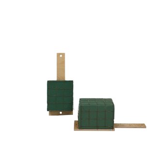 4A Steckschaum Basis Grabzweighalter | Farbe: Grün | Länge 8 centimeter | Breite 11 centimeter | Höhe 9 centimeter | Pro 6 Halter