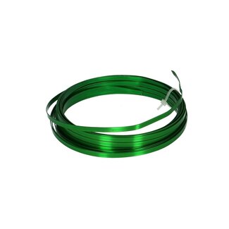 4A Aluminium Wire Flat | Colour: Apple green | Width 5 millimeter | Length 10 meter | Per roll