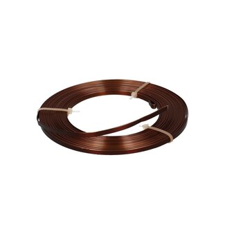 4A Aluminium Wire Flat | Colour: Dark brown | Width 5 millimetre | Length 10 metre | Per roll