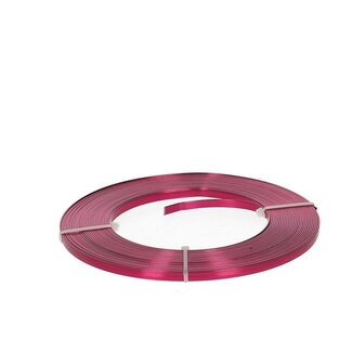 4A Aluminium Wire Flat | Colour: Fuchsia | Width 5 millimeter | Length 10 meter | Per roll