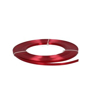 4A Aluminium Flachdraht | Farbe: Rot | Breite 5 millimeter | Länge 10 meter | Pro Rolle