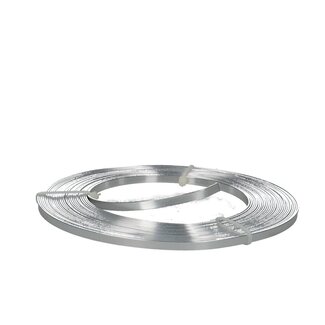 4A Aluminium Draad Plat | Kleur: Zilverkleurig | Breedte 5 millimeter | Lengte 10 meter | Per rol