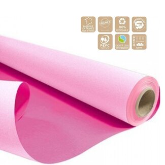 4A Papier double face en rouleau “Duo” | Couleur: Rose | Largeur 80 centimeter | Longueur 40 meter | 60 gram/m2 | Par rouleau